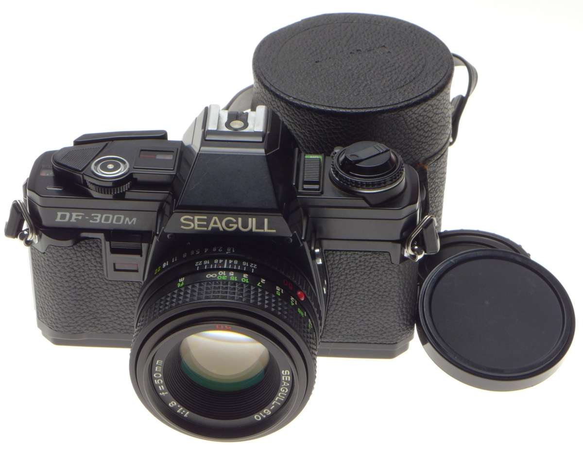 DF-300M SEAGULL Black MINT SLR 35mm vintage film camera 1.8/50mm lens f=50mm clean - Seagull