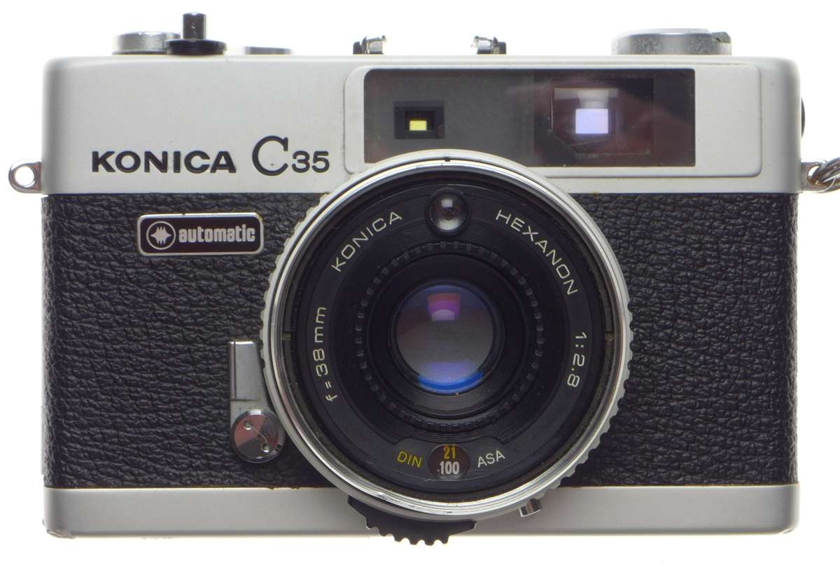 KONICA CS35 Automatic HEXANON 2.8 f=38mm lens cased manuals 35mm vintage film camera - Konica