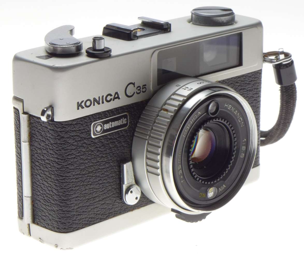 KONICA CS35 Automatic HEXANON 2.8 f=38mm lens cased manuals 35mm vintage film camera - Konica