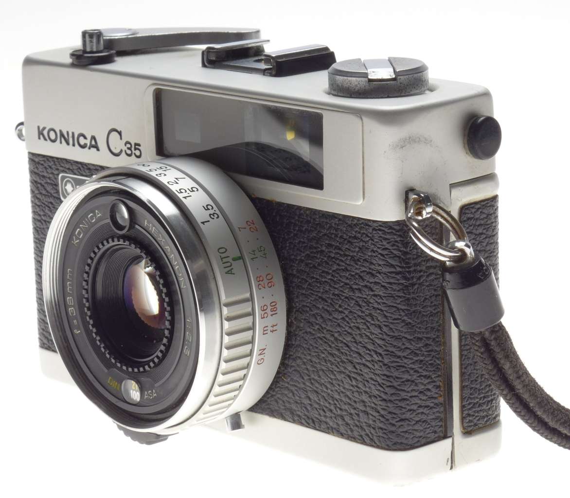 KONICA CS35 Automatic HEXANON 2.8 f=38mm lens cased manuals 35mm vintage film camera - Konica