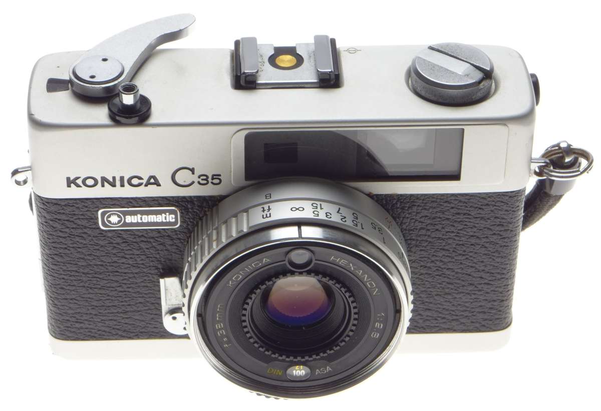 KONICA CS35 Automatic HEXANON 2.8 f=38mm lens cased manuals 35mm vintage film camera - Konica