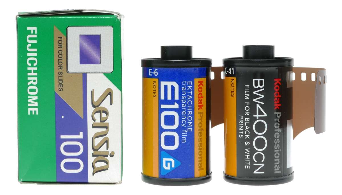 Fujichrome Sensia Color Slide Kodak Pro BW400CN Ektachrome Transparency Film