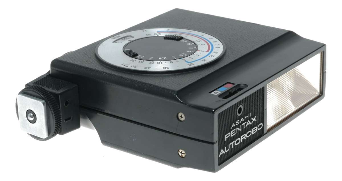 Asahi Pentax Autorobo Automatic Electronic Camera Flash Unit in Box Manual
