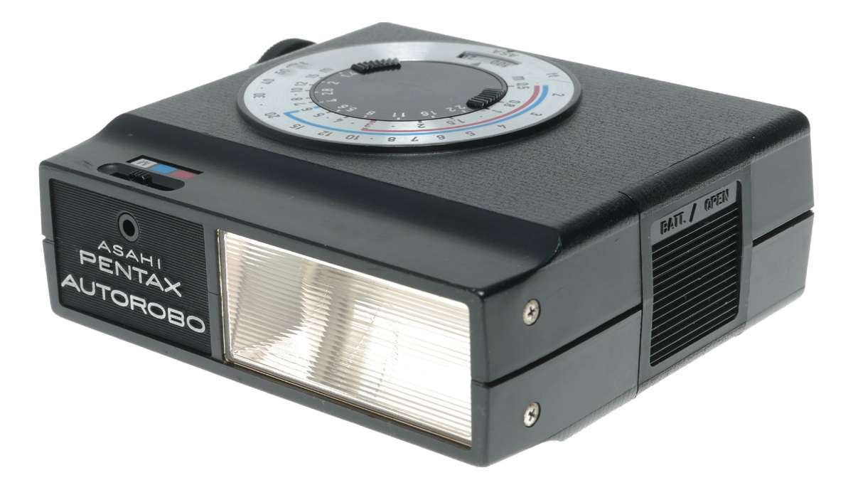 Asahi Pentax Autorobo Automatic Electronic Camera Flash Unit in Box Manual