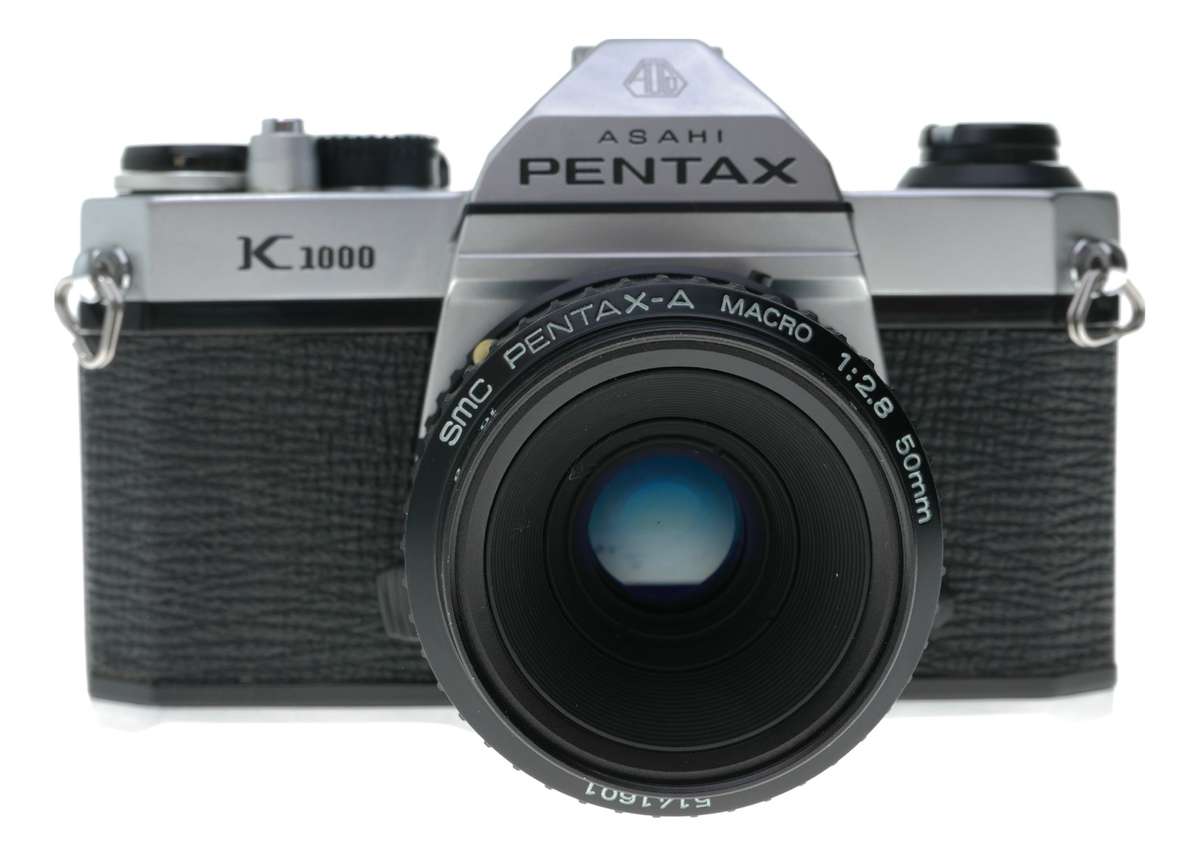 Pentax K1000 35mm Film SLR Camera SMC Macro 1:2.8 50 Lens Filters Manual