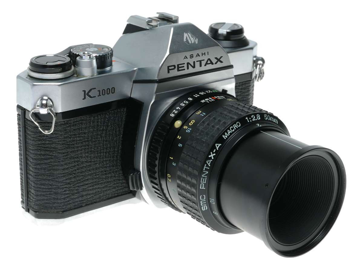 Pentax K1000 35mm Film SLR Camera SMC Macro 1:2.8 50 Lens Filters Manual