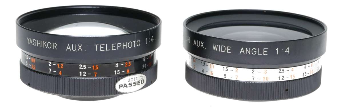 Yashica Yashikor Y910 AUX Telephoto Wide Angle Lenses 1:4