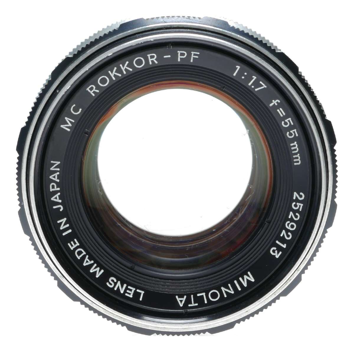 Minolta MC Rokkor PF 1:1.7 f=55mm SLR Prime Fast Camera Lens
