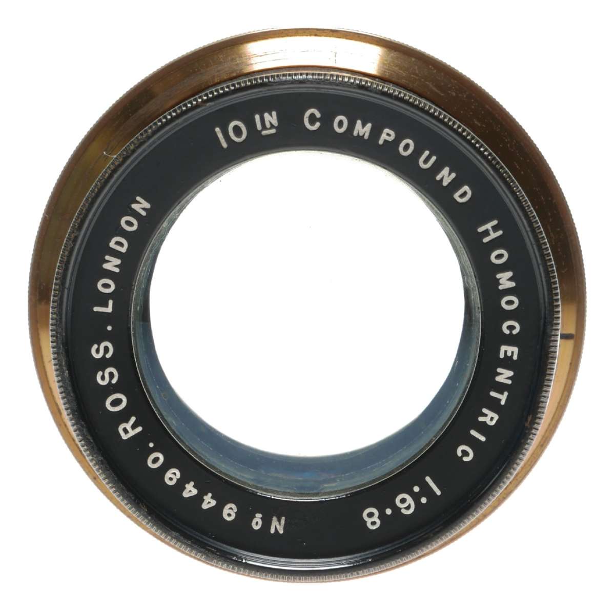 Ross London 10 Inch Compound Homocentric 1:6.8 Camera Brass Lens