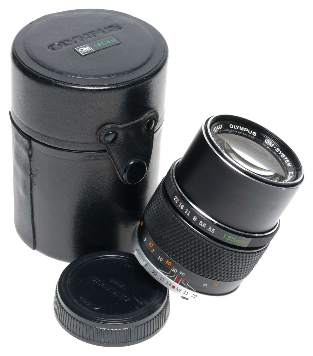 Olympus E.Zuiko Auto-T 3.5/135mm OM System Telephoto Camera Lens