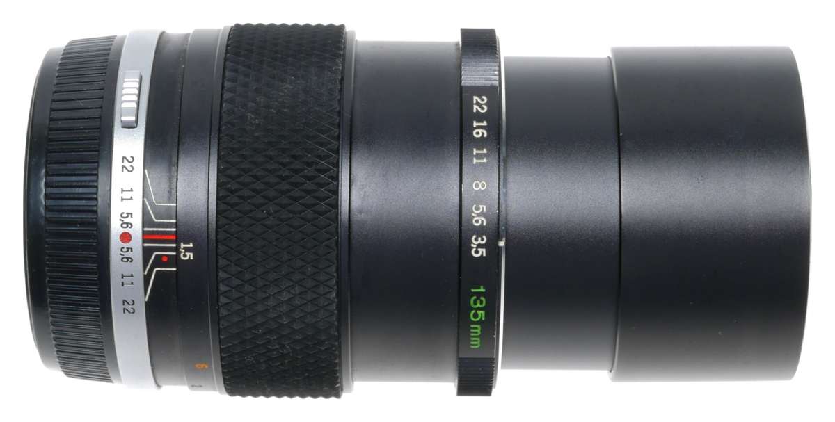 Olympus E.Zuiko Auto-T 3.5/135mm OM System Telephoto Camera Lens