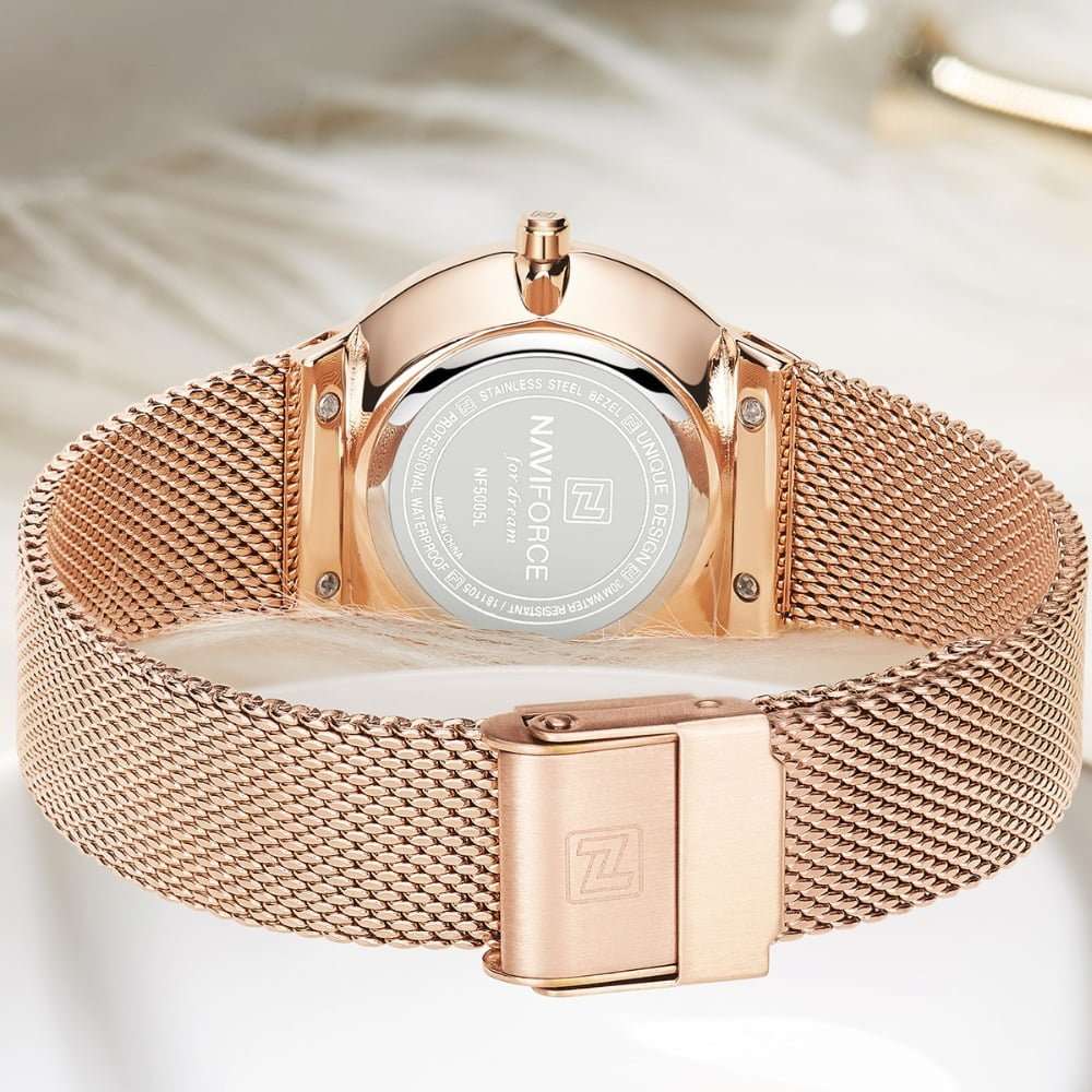 Naviforce 5005 Womens Watch - Rose Gold