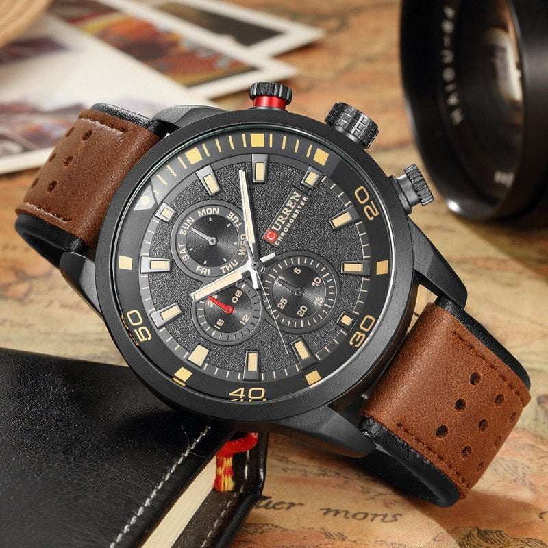 Curren 8250 Mens Quarts Analog Watch - Brown