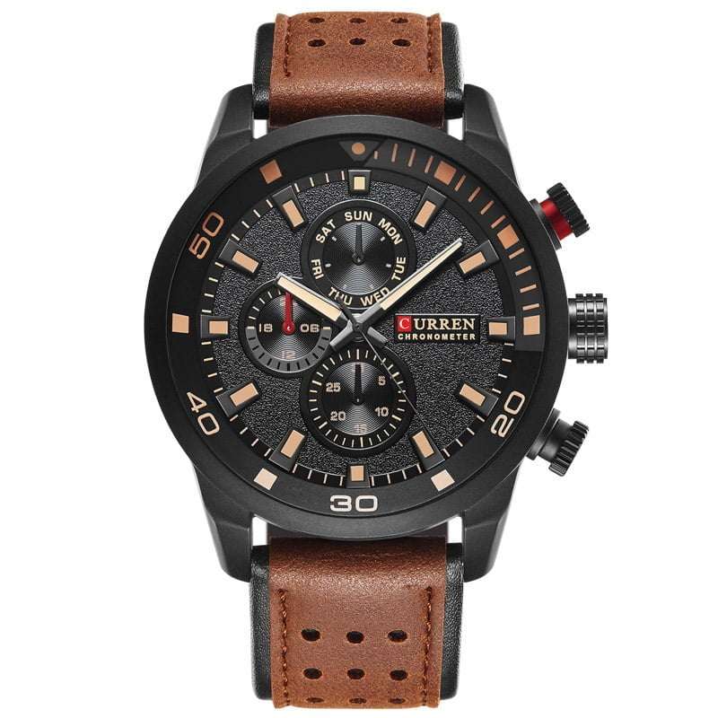 Curren 8250 Mens Quarts Analog Watch - Brown