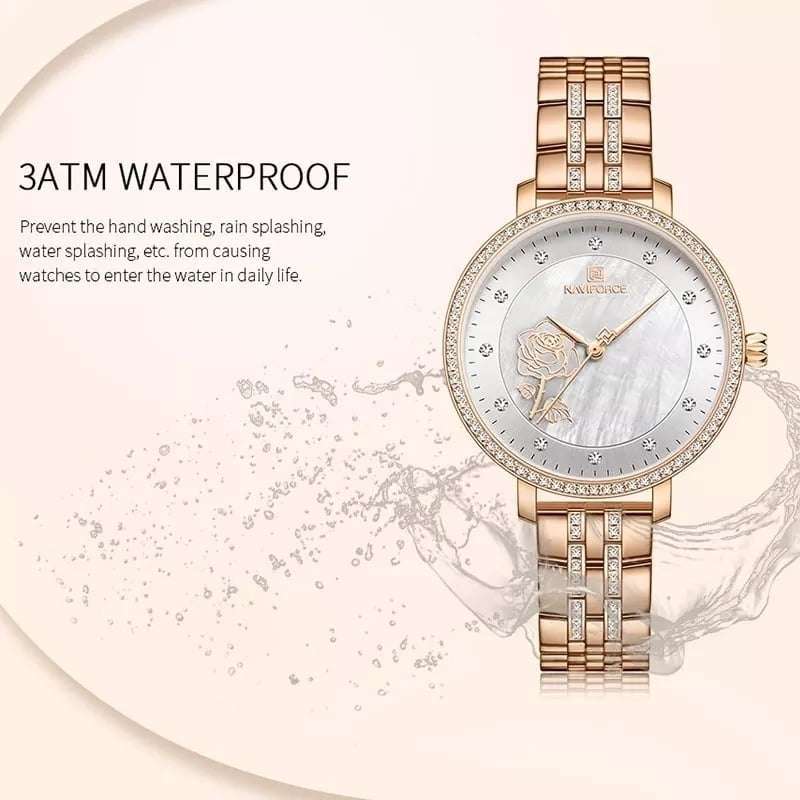 Naviforce 5017 Womens Watch - Rose Gold