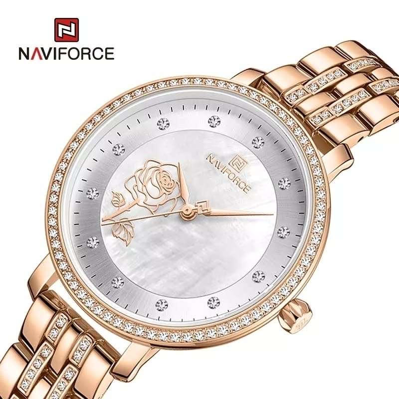 Naviforce 5017 Womens Watch - Rose Gold