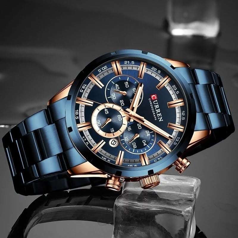 Curren 8355 Mens Chronograph Watch - Blue
