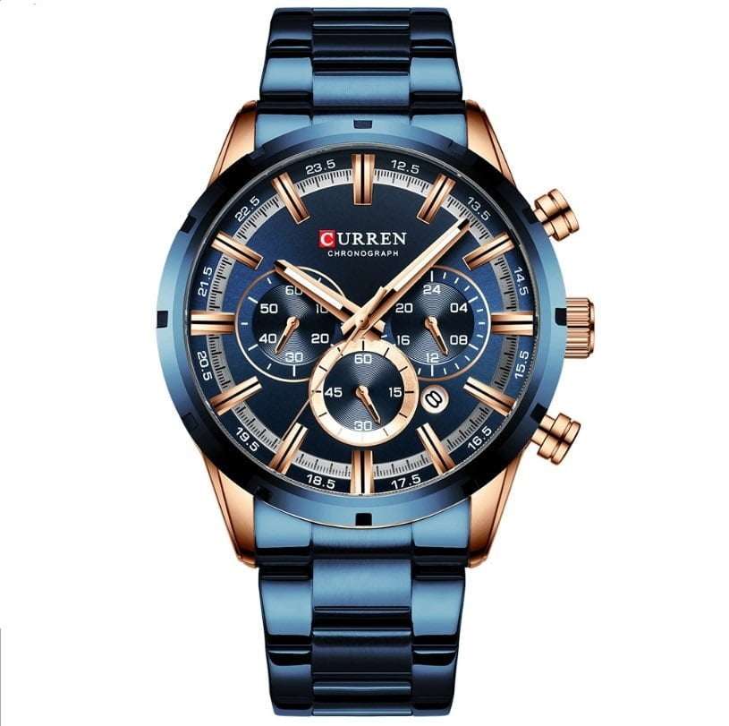 Curren 8355 Mens Chronograph Watch - Blue