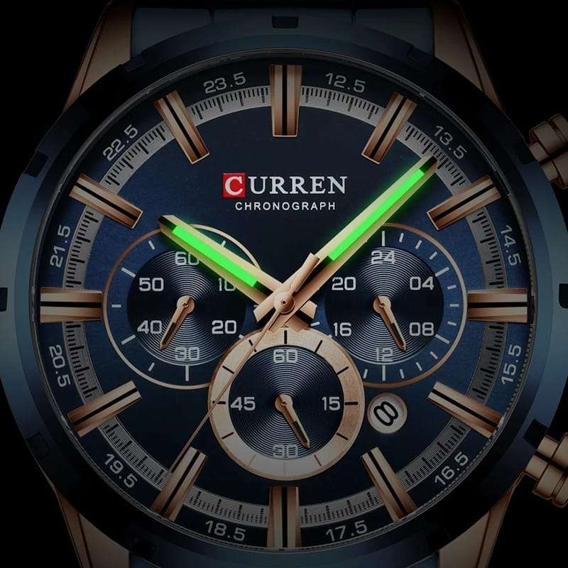 Curren 8355 Mens Chronograph Watch - Blue