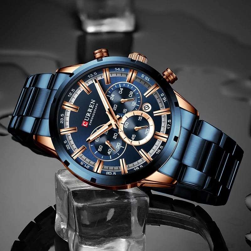 Curren 8355 Mens Chronograph Watch - Blue