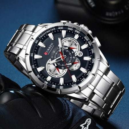 Curren 8363 Mens Chronograph Watch - Silver