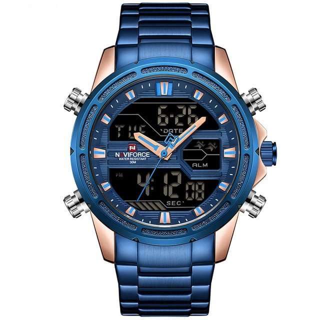 Naviforce 9138 Mens Analog/Digital Watch - Blue