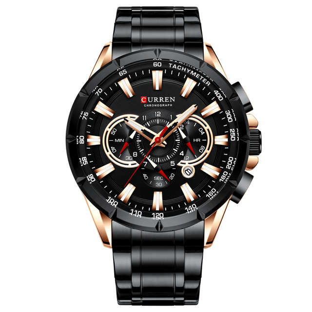 Curren 8363 Mens Chronograph Watch - Black
