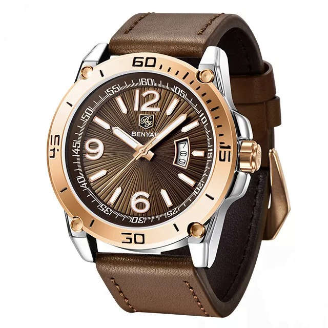 Benyar 5166 Mens Chronograph Watch - Brown