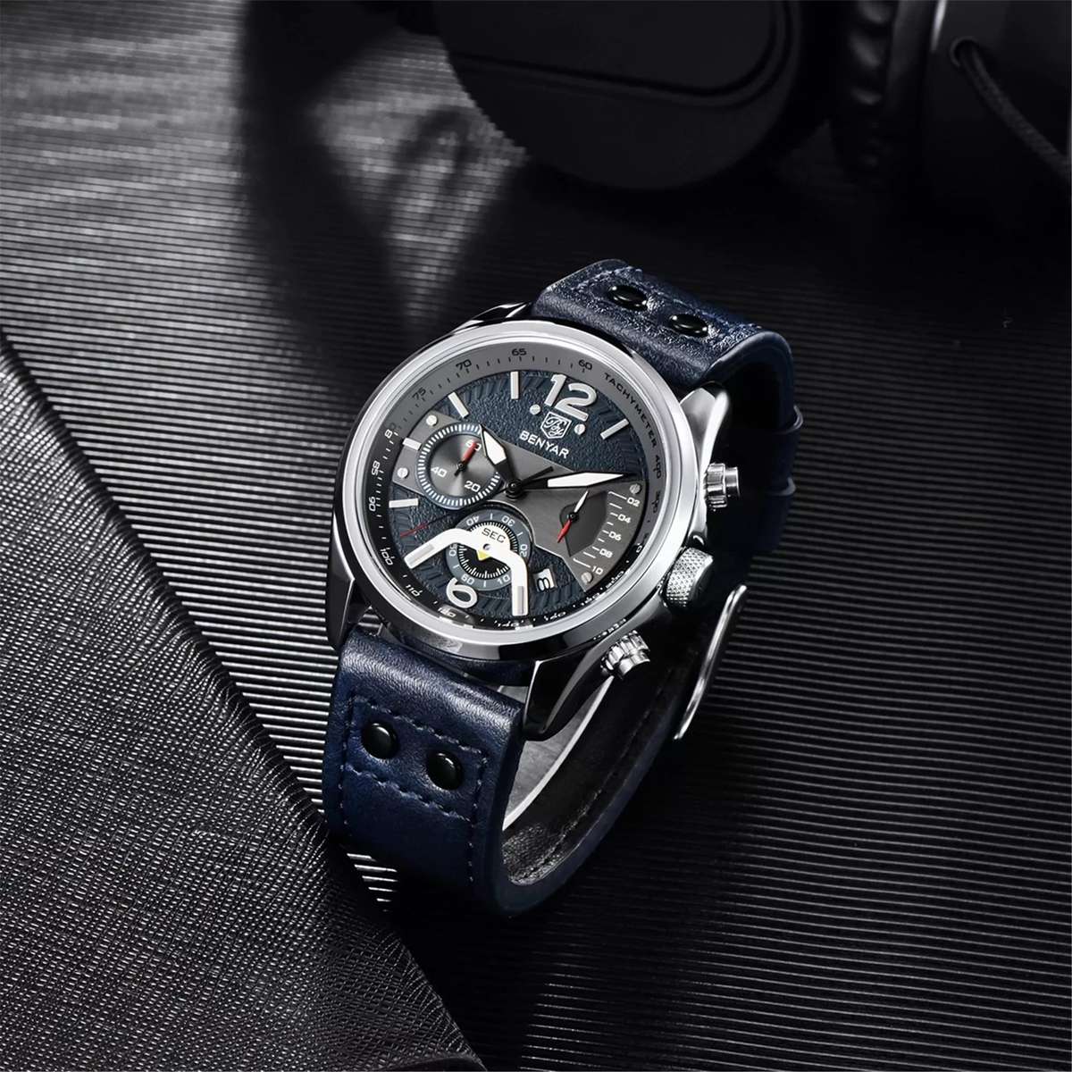 Benyar 5171 Mens Chrongraph Watch - Blue