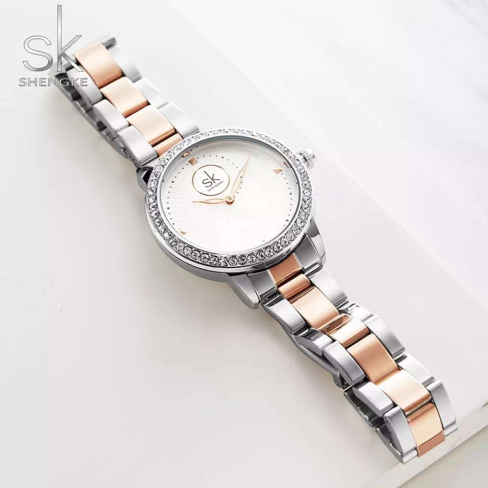Shengke K0111 Womens Watch - Silver