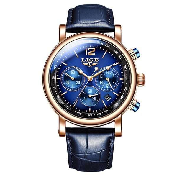 Lige 8927 Mens Chronograph Watch - Blue