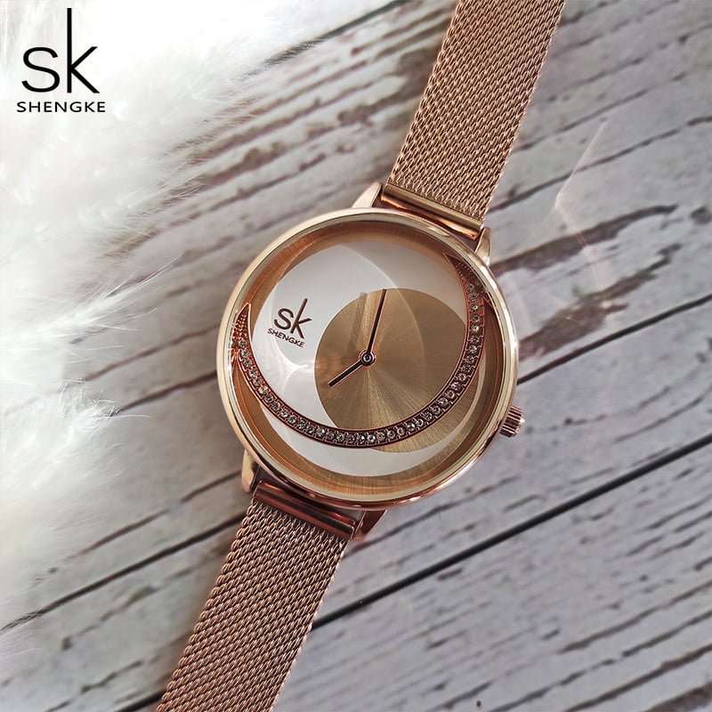 Shengke K0088 Womens Watch - Rose Gold