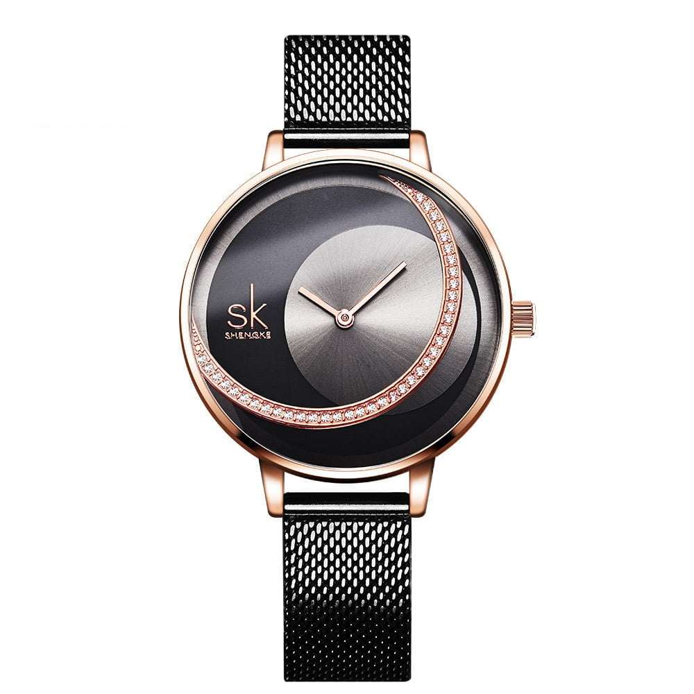 Shengke K0088 Womens Watch - Black