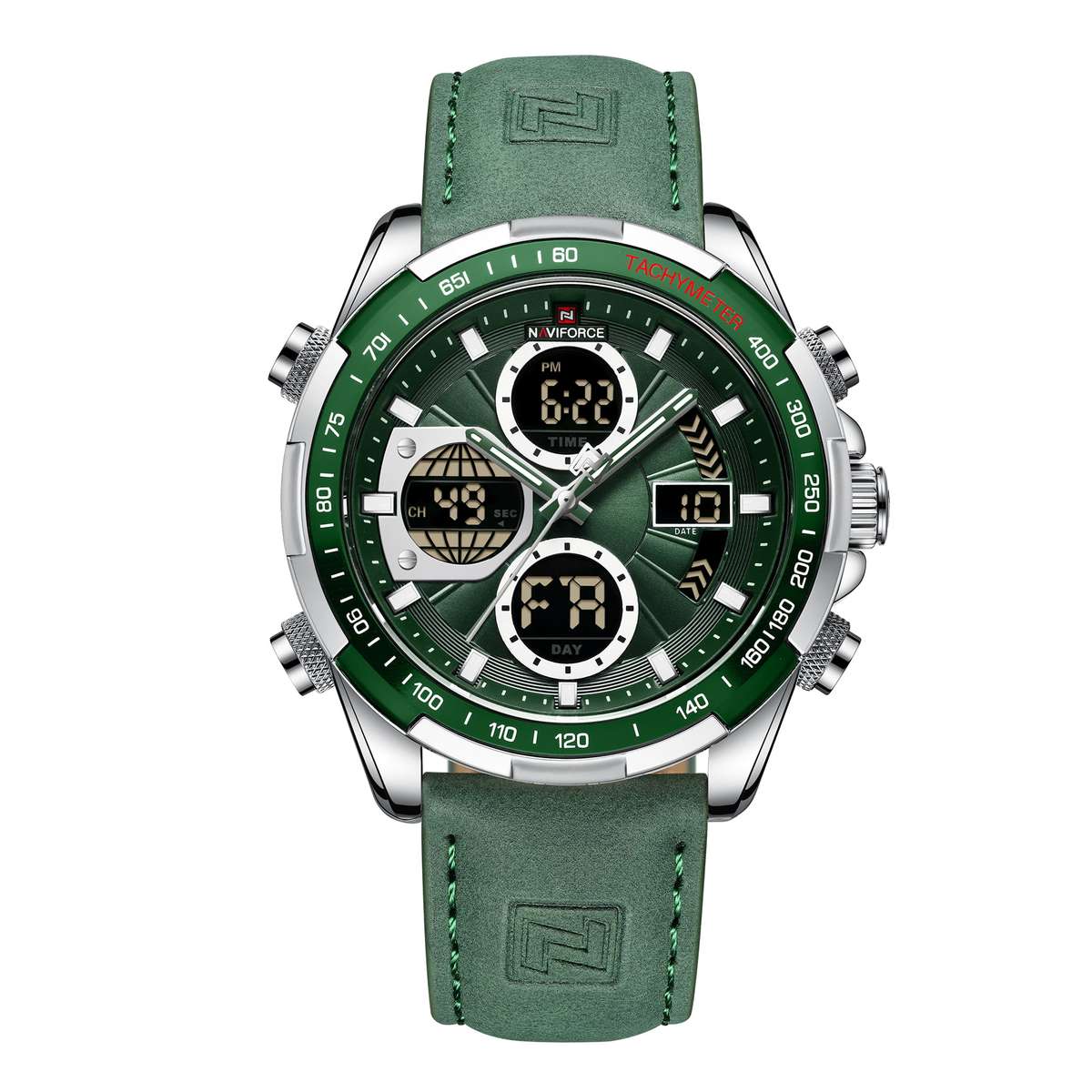 Naviforce 9197 Mens Analog/Digital Watch - Green