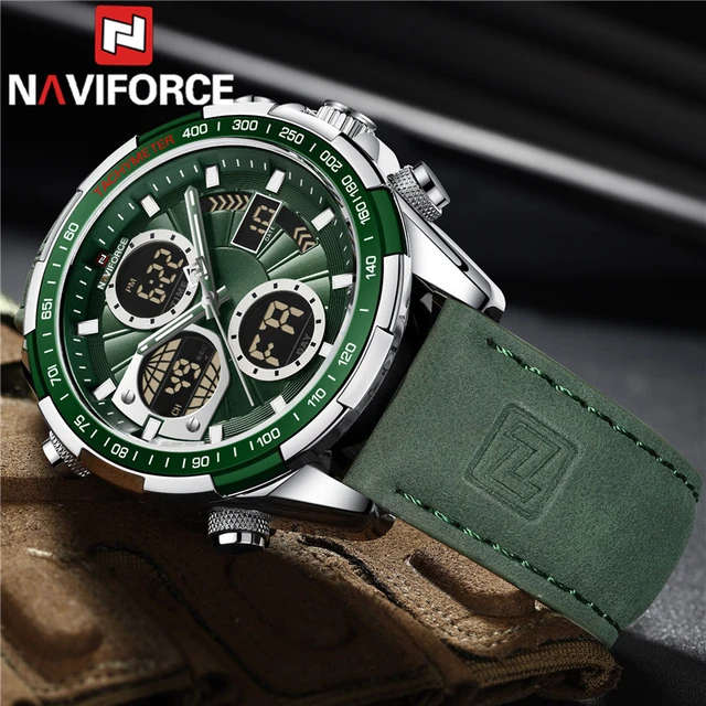 Naviforce 9197 Mens Analog/Digital Watch - Green