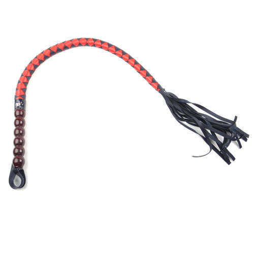 Black & Red Whip - 85CM
