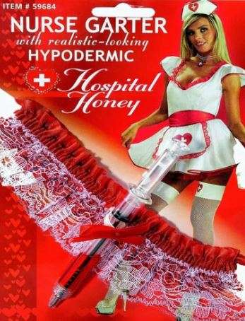 Nurse Garter Belt With Hypodermic Pen