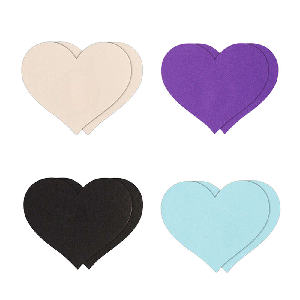 8pcs Multicolor Heart Nipple Pasties Set  Reusable