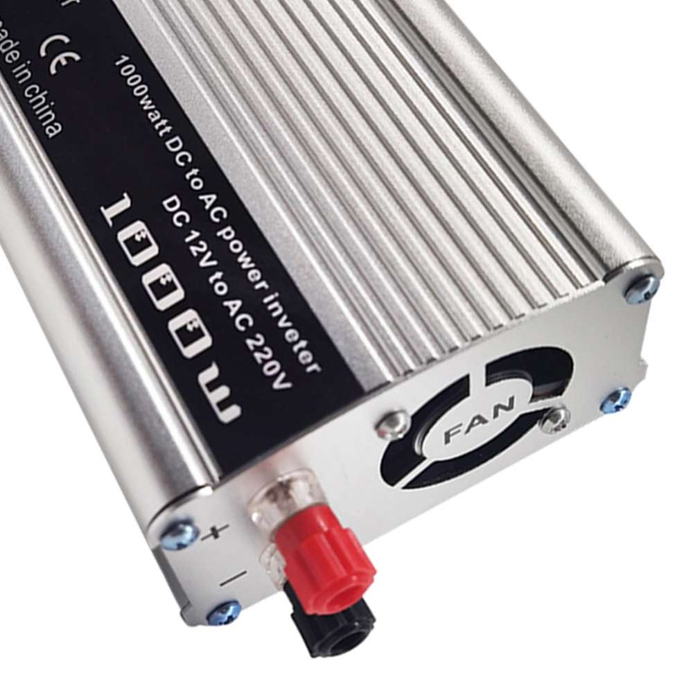 1000Watts 12Volts DC to AC Inverter - 1000W 12V - Can connect to Gel, Deep Cycle Batteries