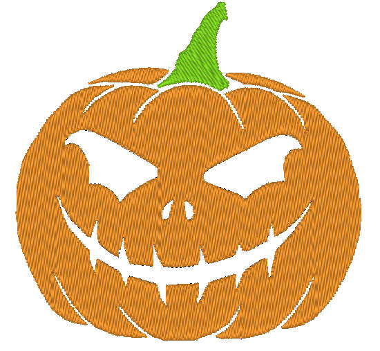 Halloween Pumpkin Head Digital Embroidery Design (.pes .dst .hus .exp .vip .xxx)