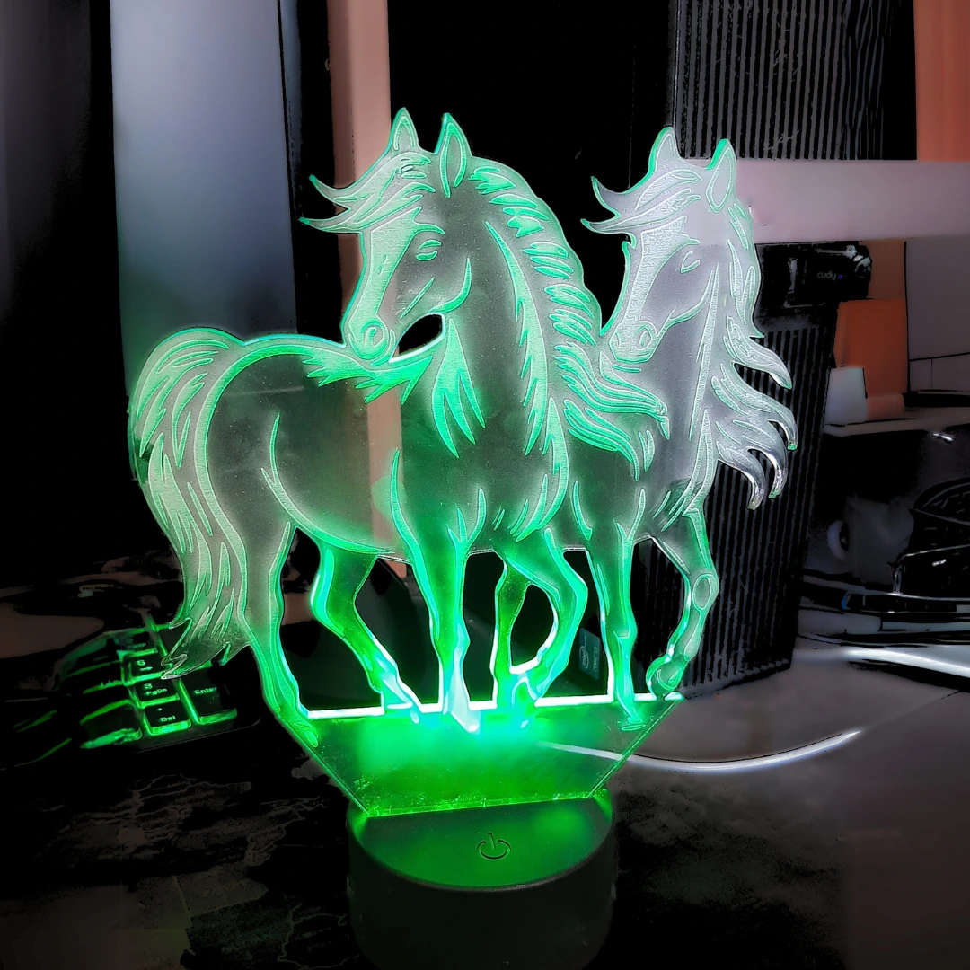 RGB LED Horses in Motion Lamp Decoration with Remote