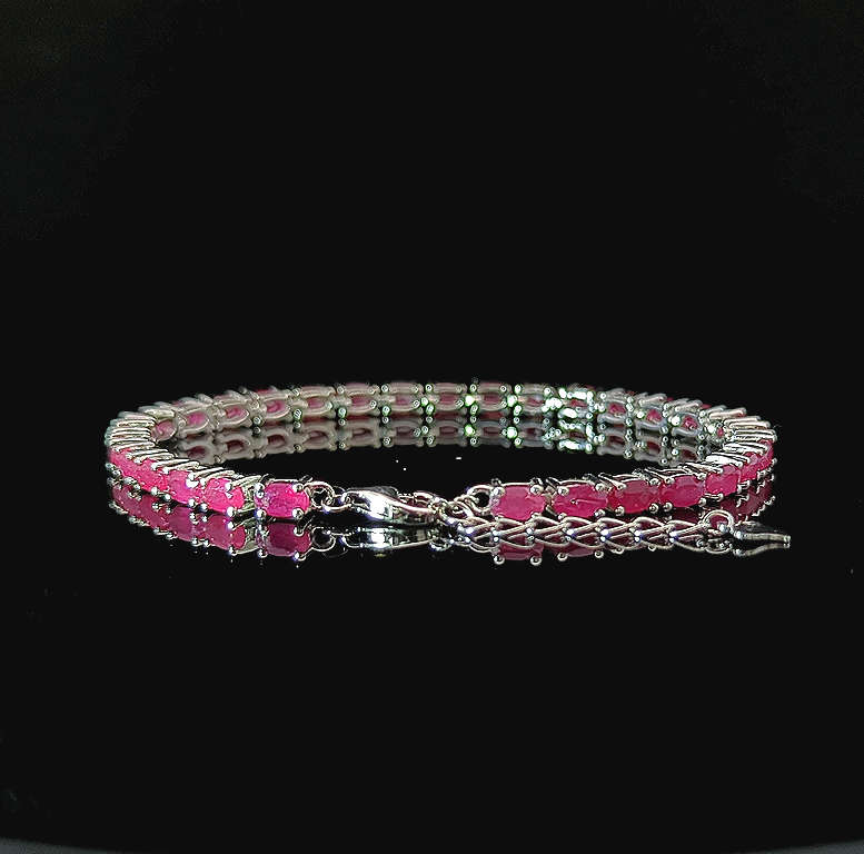 Oval Tennis Bracelet - Ruby