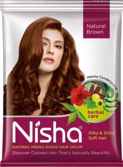 Nisha Henna Based Natural Hair Color - Brown