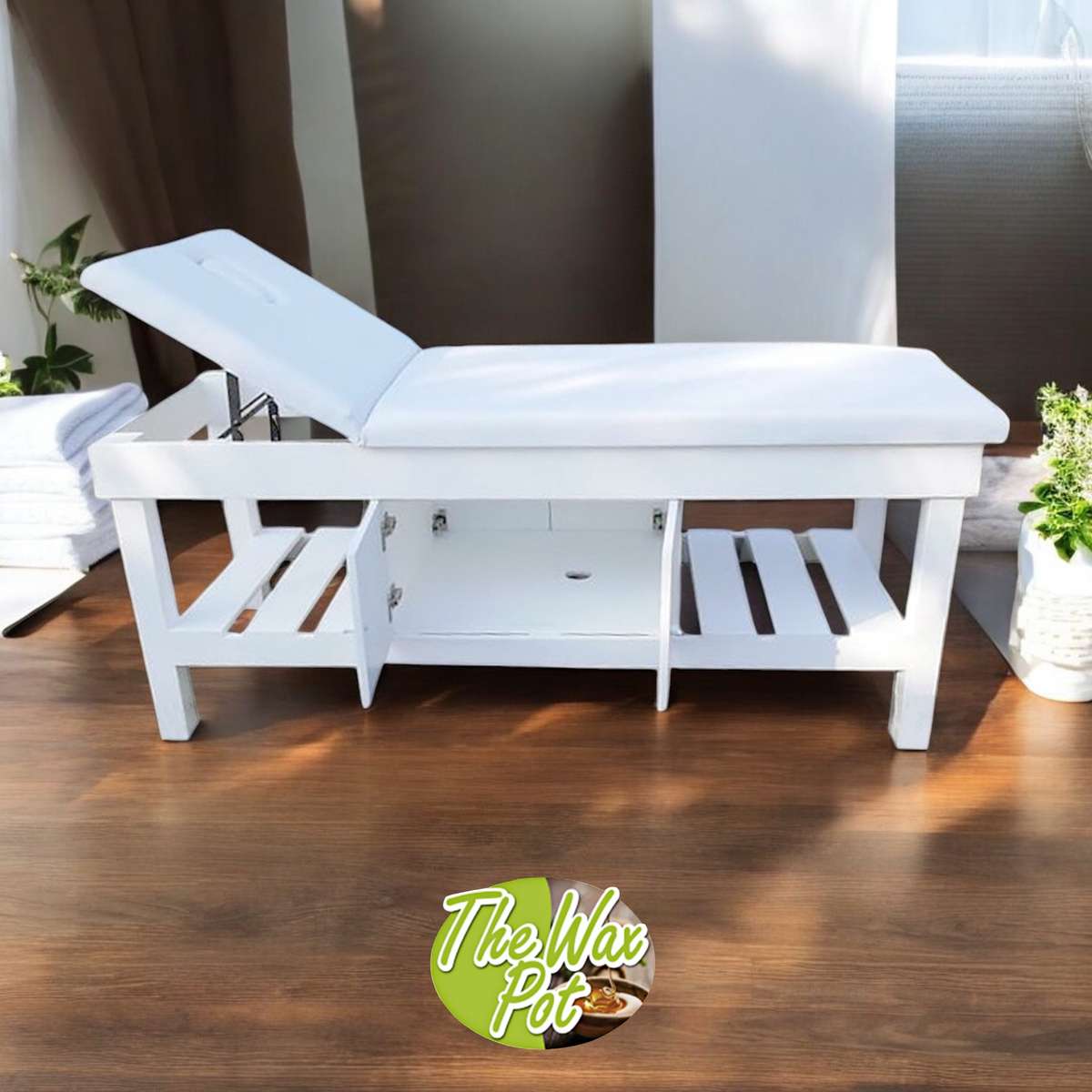 Luxury White Spa Bed with Cupboard