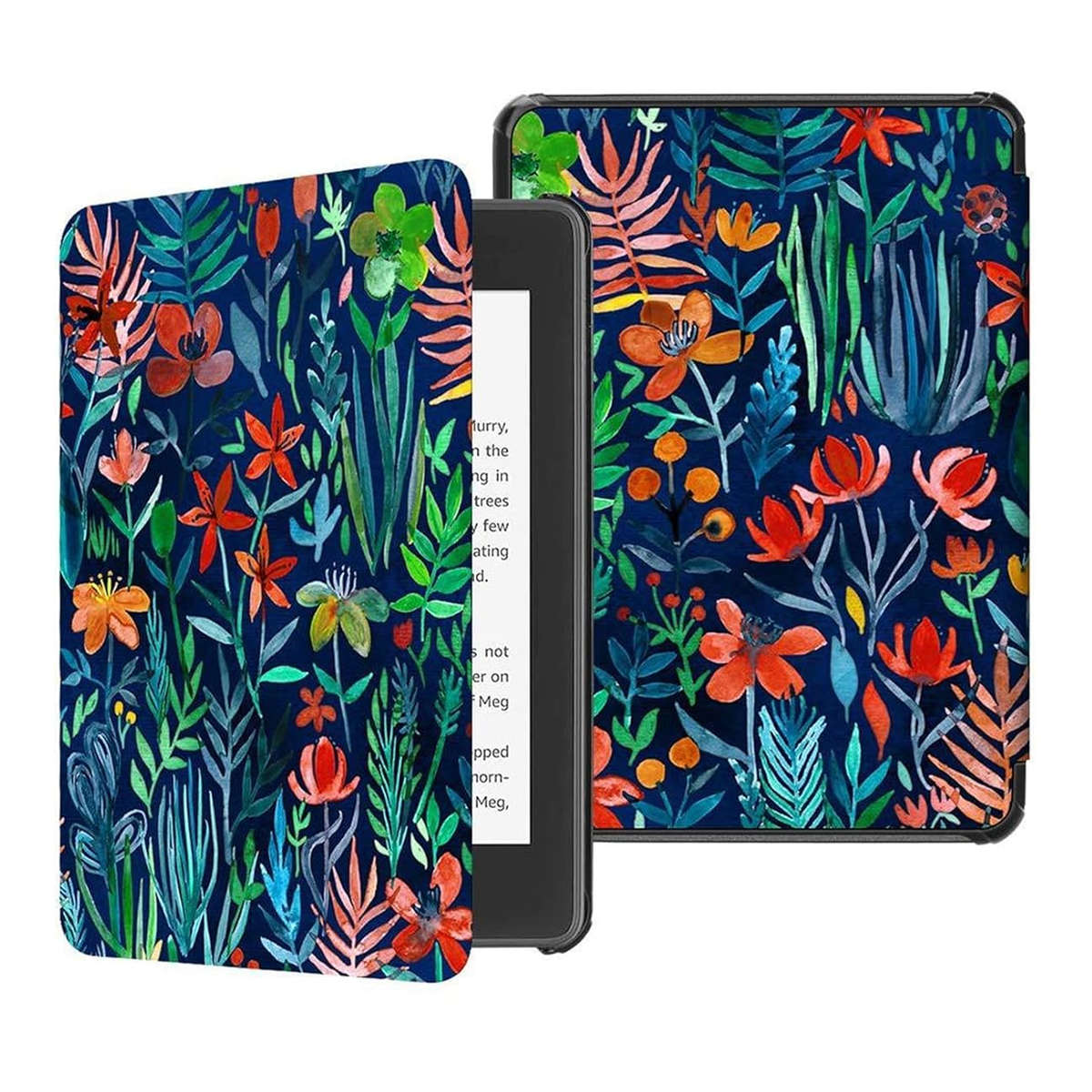 CAWA Slim Smart Case/Cover for Kindle Paperwhite 7" (Gen 12 - 2024) - Flowers