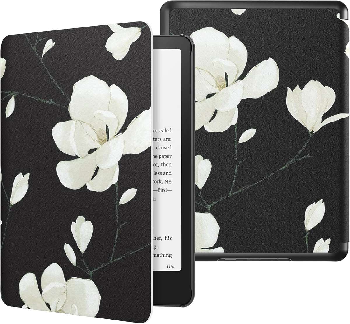 CAWA Slim Smart Case/Cover for Kindle Paperwhite 7" (Gen 12 - 2024) - Flowers