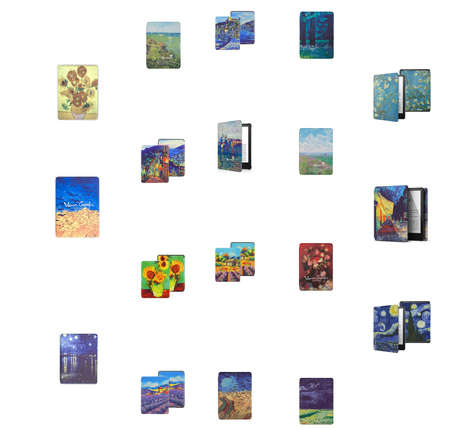 CAWA Slim Smart Case/Cover for Kindle Paperwhite 7" (Gen 12 - 2024) - Paintings Collection
