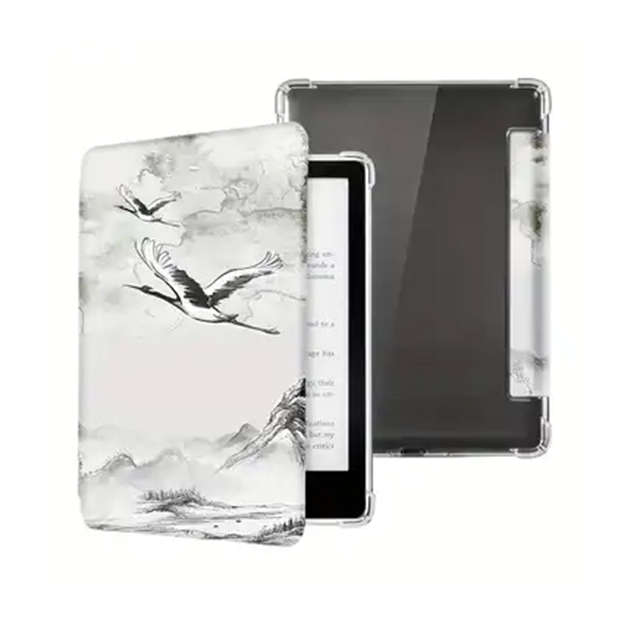 CAWA Clear Back Flip Cover Compatible with Kindle Paperwhite Gen 11 (6.8")
