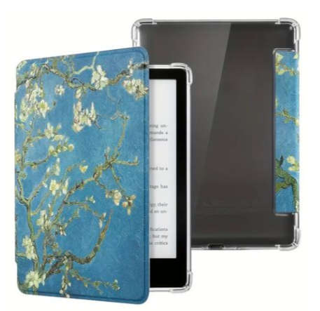 CAWA Clear Back Flip Cover Compatible with Kindle Paperwhite Gen 11 (6.8")