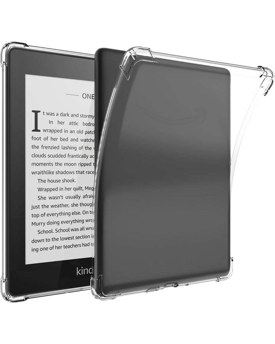 CAWA Clear Back Flip Cover Compatible with Kindle Paperwhite Gen 11 (6.8")